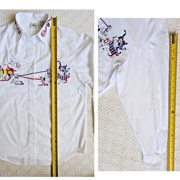 Vintage Disney Embroidered Mens Womens Unisex Shirt 101 Dalmatians White Size S - Picture 3 of 6
